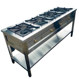Stainless Steel Four-Burner Gas Stove