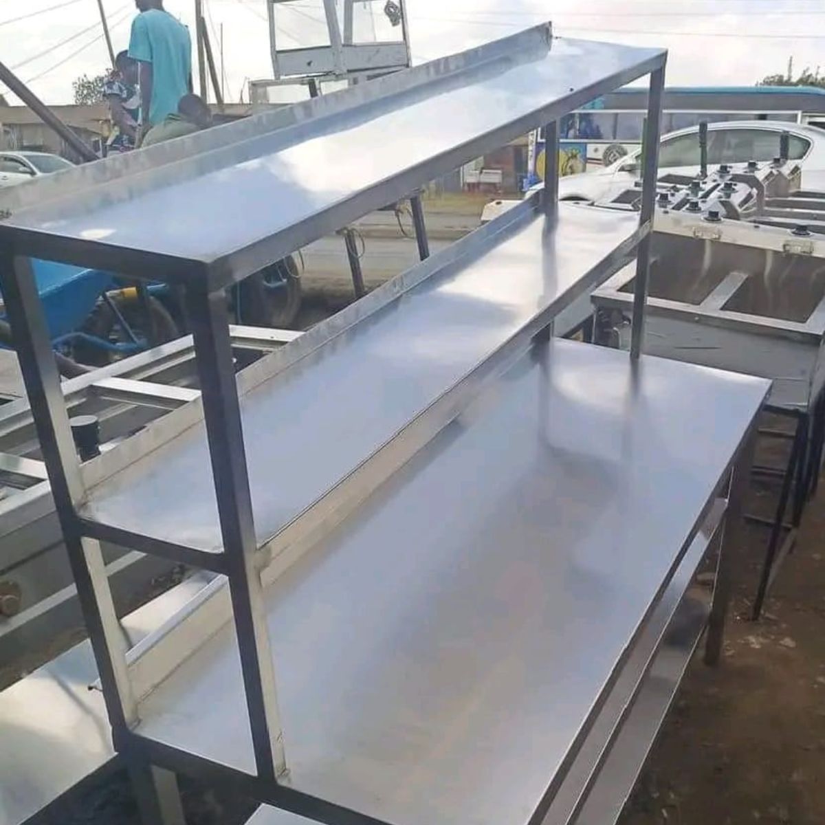 Spacious Stainless Steel Table
