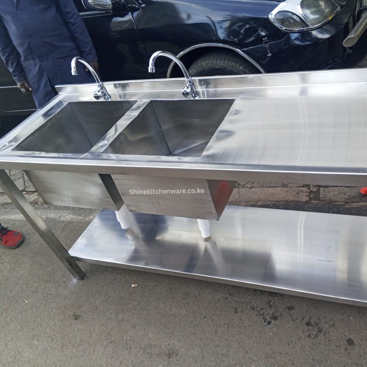 Stainless Steel Heavy-Duty Double Sink